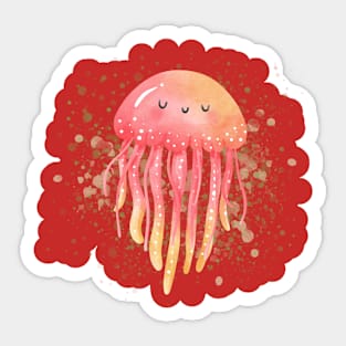 Watercolour jellyfish Sticker